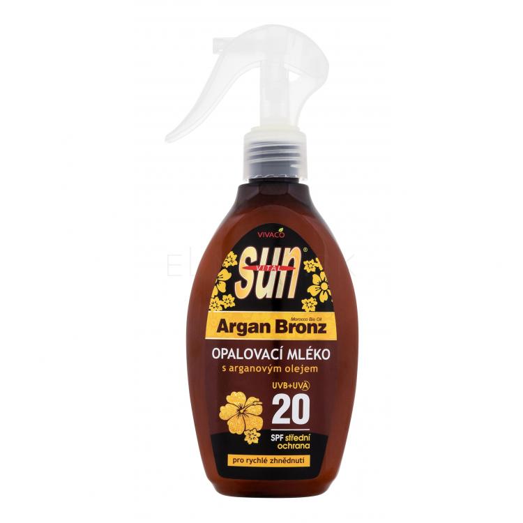 Vivaco Sun Argan Bronz Suntan Lotion SPF20 Opaľovací prípravok na telo 200 ml