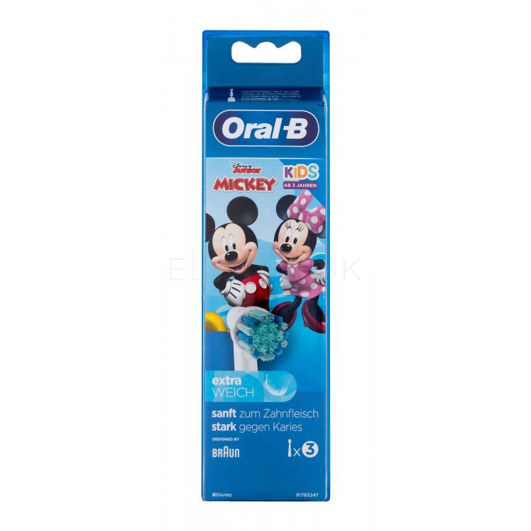 Oral-B Kids Brush Heads Mickey Náhradná hlavica pre deti 3 ks