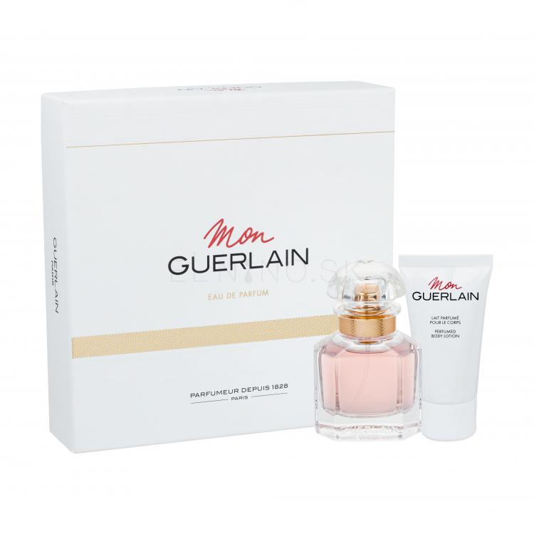 Guerlain Mon Guerlain Darčeková kazeta parfumovaná voda 30 ml + telové mlieko 30 ml poškodená krabička