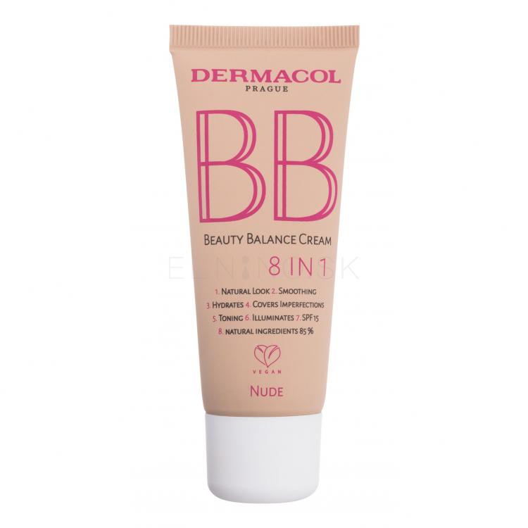 Dermacol BB Beauty Balance Cream 8 IN 1 SPF15 BB krém pre ženy 30 ml Odtieň 2 Nude
