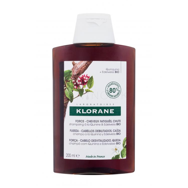Klorane Organic Quinine &amp; Edelweiss Strength - Thinning Hair, Loss Šampón pre ženy 200 ml