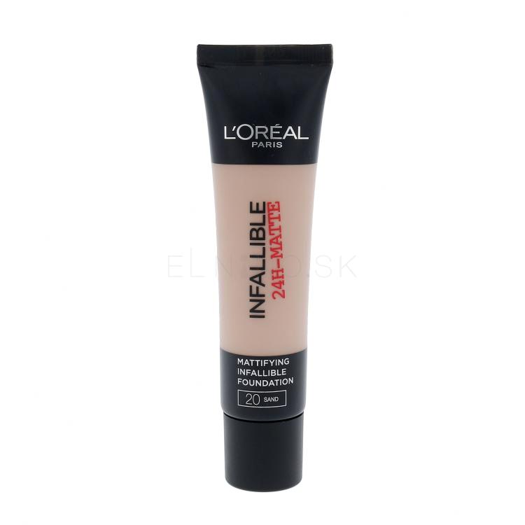 L&#039;Oréal Paris Infaillible 24h-Matte Make-up pre ženy 35 ml Odtieň 20 Sand