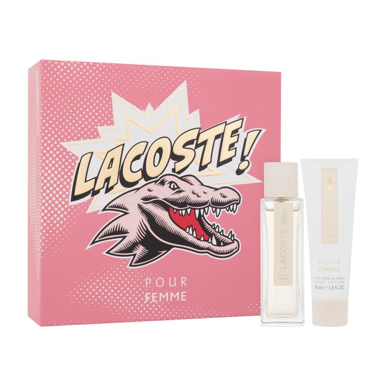 Lacoste Pour Femme Darčeková kazeta pre ženy parfumovaná voda 50 ml + telové mlieko 50 ml