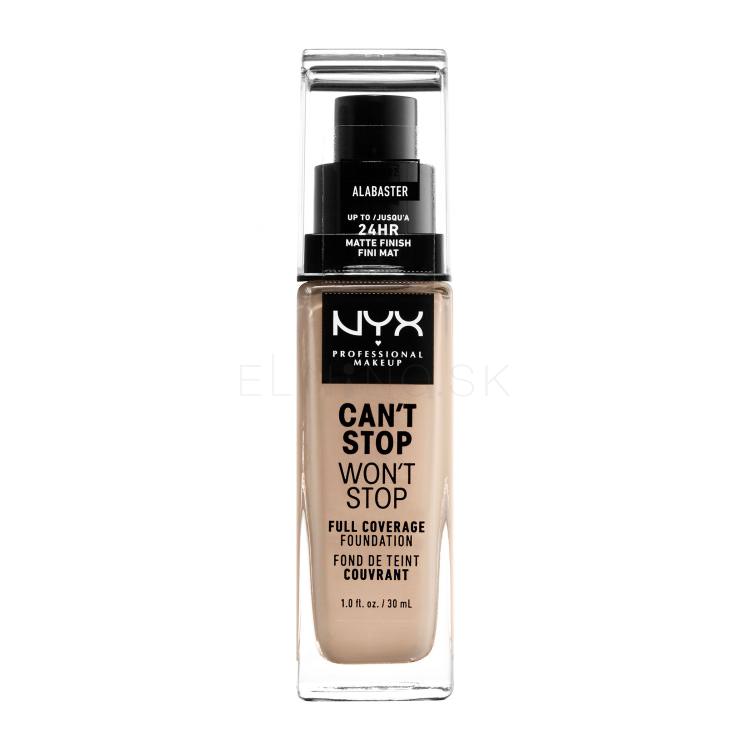NYX Professional Makeup Can&#039;t Stop Won&#039;t Stop Make-up pre ženy 30 ml Odtieň 02 Alabaster