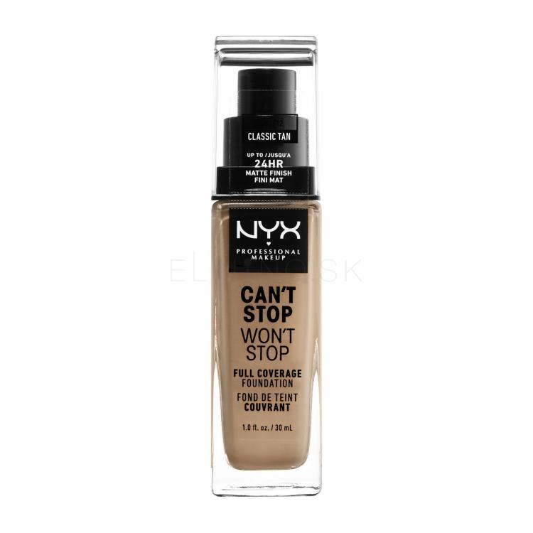 NYX Professional Makeup Can&#039;t Stop Won&#039;t Stop Make-up pre ženy 30 ml Odtieň 12 Classic Tan