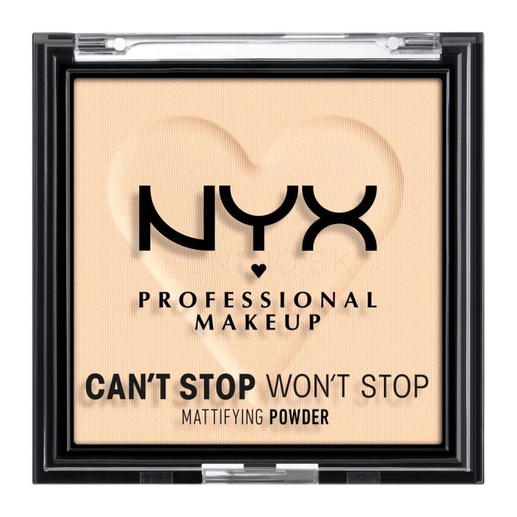 NYX Professional Makeup Can&#039;t Stop Won&#039;t Stop Mattifying Powder Púder pre ženy 6 g Odtieň 01 Fair