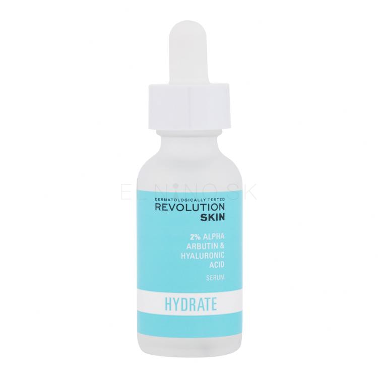 Revolution Skincare Hydrate 2% Alpha Arbutin &amp; Hyaluronic Acid Serum Pleťové sérum pre ženy 30 ml