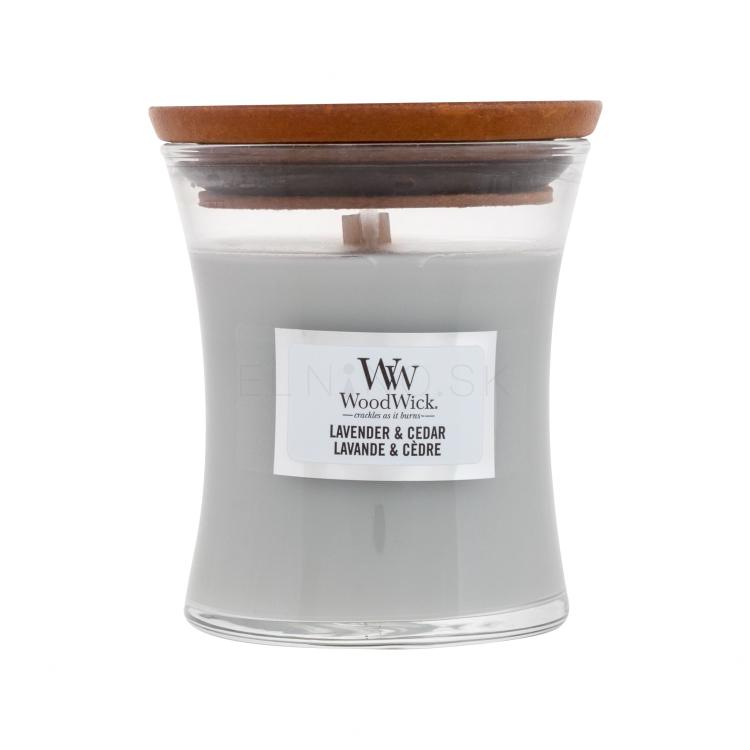WoodWick Lavender &amp; Cedar Vonná sviečka 85 g