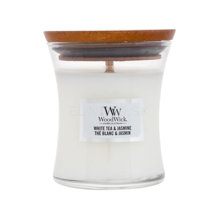 WoodWick White Tea &amp; Jasmine Vonná sviečka 85 g