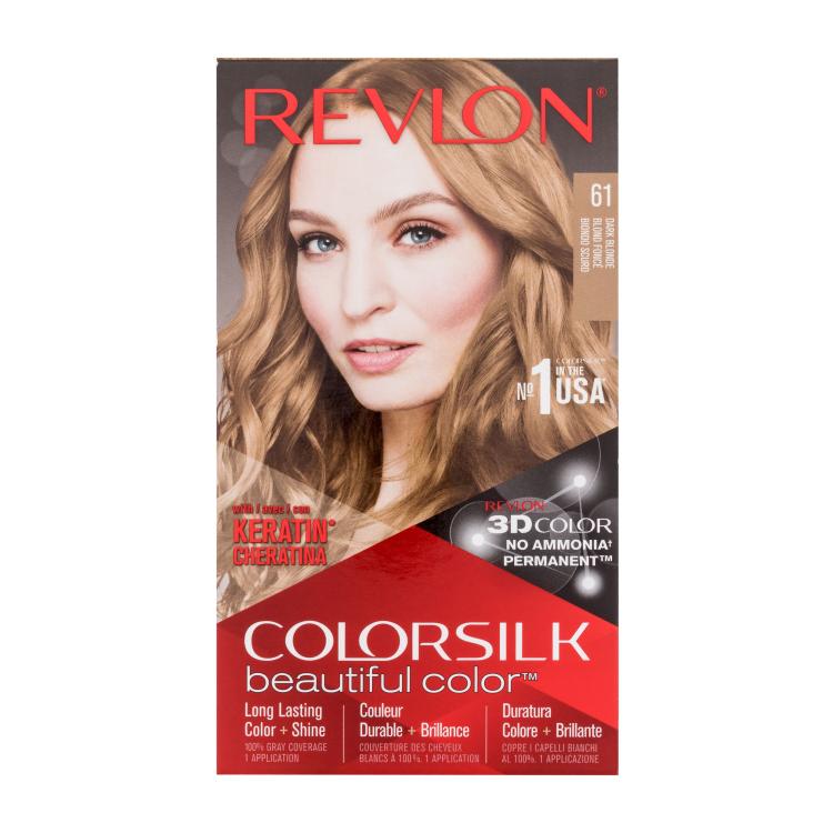 Revlon Colorsilk Beautiful Color Farba na vlasy pre ženy Odtieň 61 Dark Blonde Set