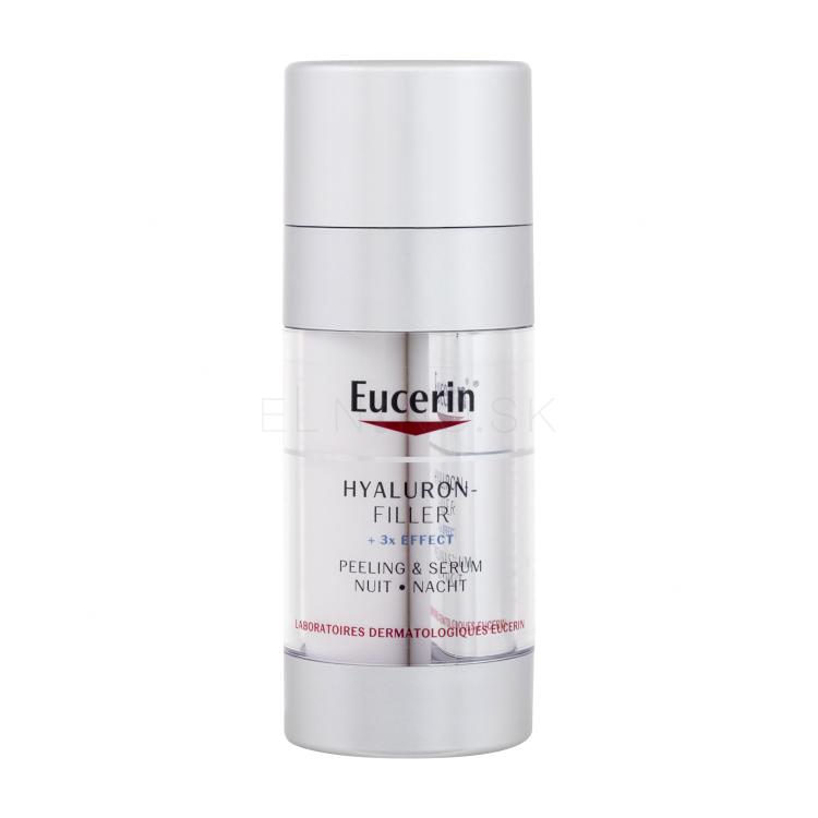 Eucerin Hyaluron-Filler + 3x Effect Night Peeling &amp; Serum Pleťové sérum pre ženy 30 ml
