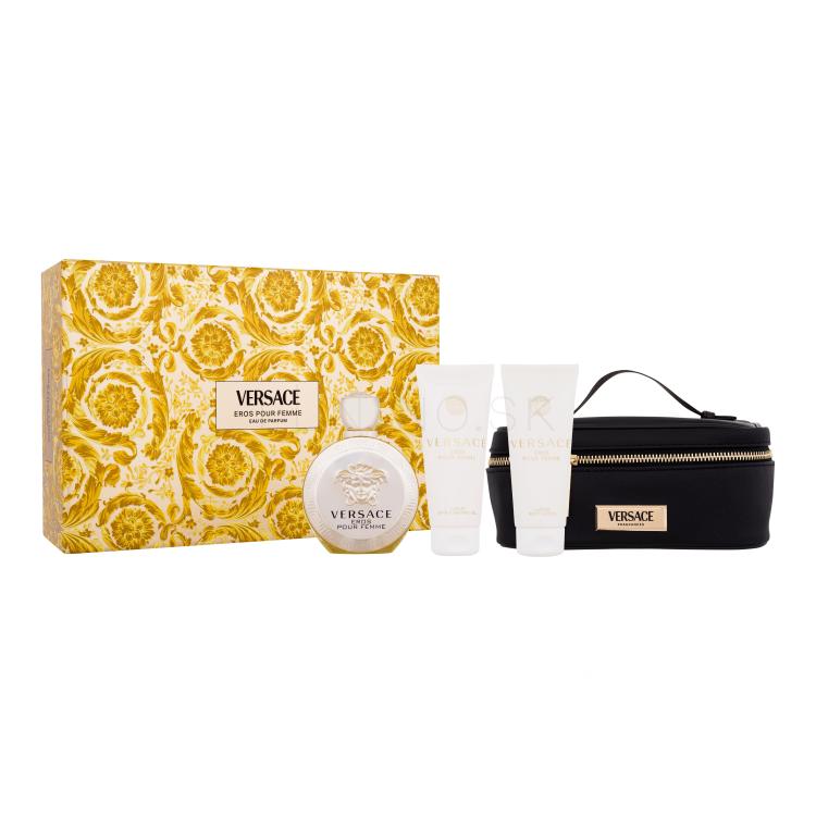 Versace Eros Pour Femme Darčeková kazeta parfumovaná voda 100 ml + telové mlieko 100 ml + sprchovací gél 100 ml + kozmetická taštička