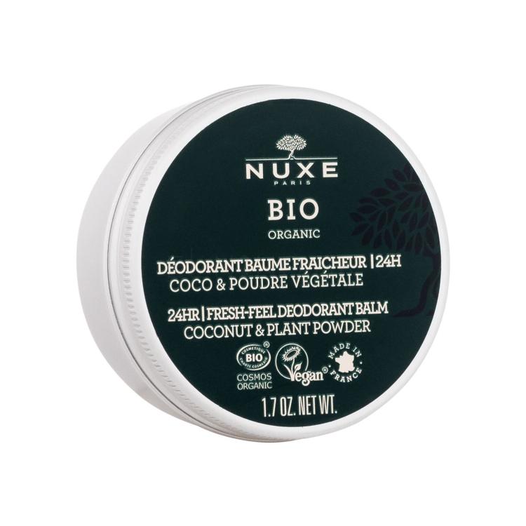NUXE Bio Organic 24H Fresh-Feel Deodorant Balm Coconut &amp; Plant Powder Dezodorant pre ženy 50 g
