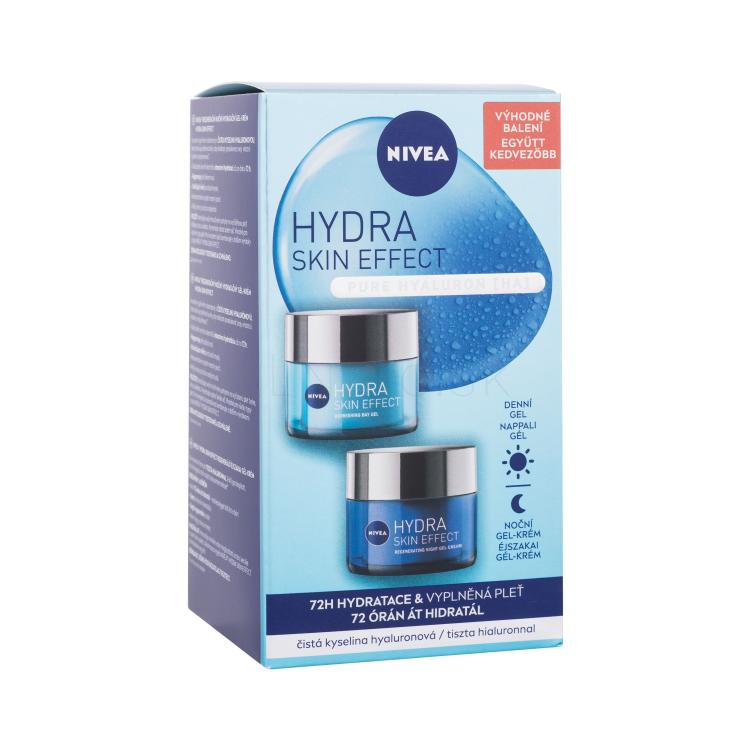 Nivea Hydra Skin Effect Duo Pack Darčeková kazeta denný pleťový gél Hydra Skin Effect 50 ml + nočný pleťový gél Hydra Skin Effect 50 ml
