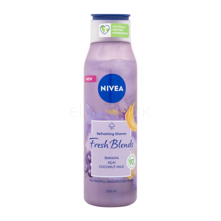 Nivea Fresh Blends Banana &amp; Acai Refreshing Shower Sprchovací gél pre ženy 300 ml