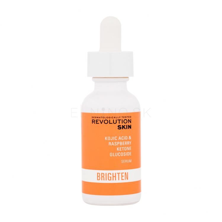 Revolution Skincare Brighten Kojic Acid &amp; Raspberry Ketone Glucoside Serum Pleťové sérum pre ženy 30 ml