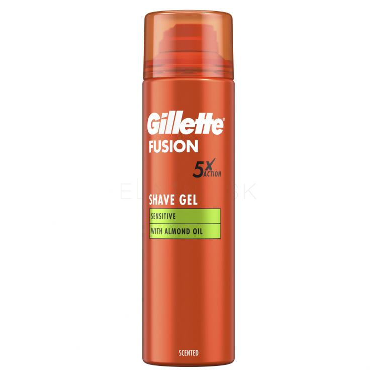 Gillette Fusion Sensitive Shave Gel Gél na holenie pre mužov 200 ml