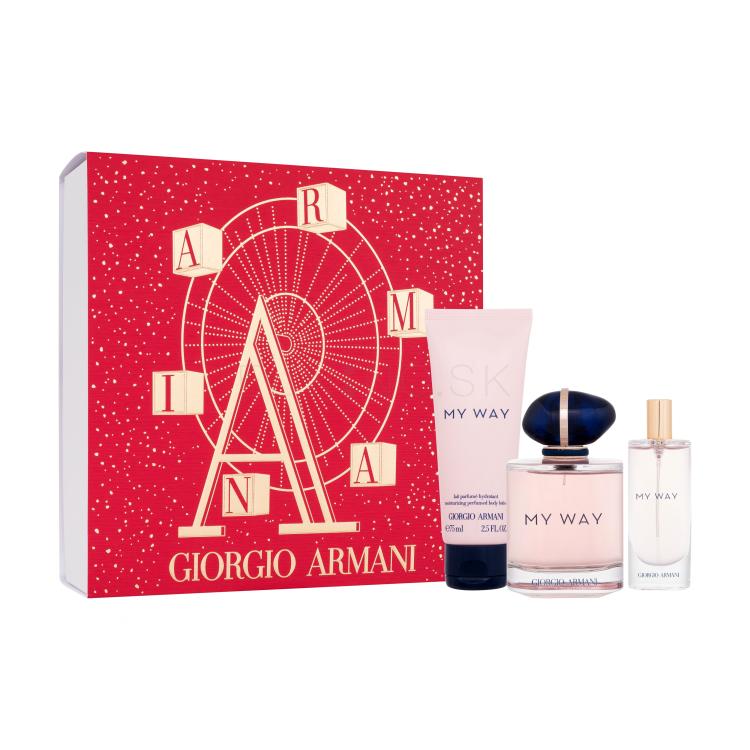 Giorgio Armani My Way Darčeková kazeta pre ženy parfumovaná voda 90 ml + telové mlieko 75 ml + parfumovaná voda 15 ml