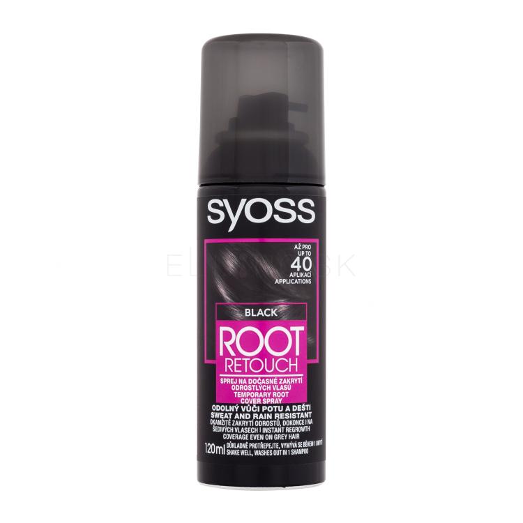 Syoss Root Retoucher Temporary Root Cover Spray Farba na vlasy pre ženy 120 ml Odtieň Black