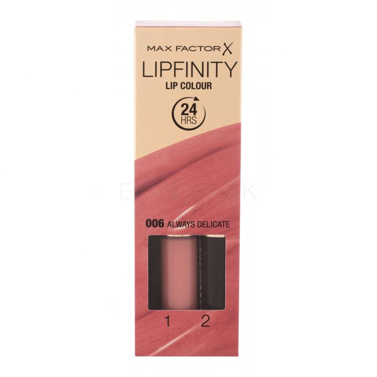 Max Factor Lipfinity Lip Colour Rúž pre ženy 4,2 g Odtieň 006 Always Delicate