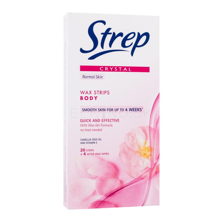 Strep Crystal Wax Strips Body Quick And Effective Normal Skin Depilačný prípravok pre ženy 20 ks poškodená krabička