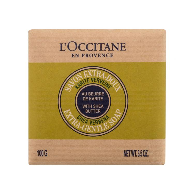 L&#039;Occitane Shea Butter Verbena Extra-Gentle Soap Tuhé mydlo pre ženy 100 g
