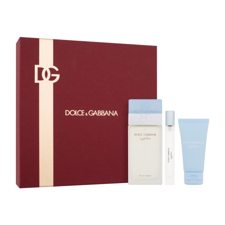 Dolce&amp;Gabbana Light Blue Darčeková kazeta toaletná voda 100 ml + telový krém 50 ml + toaletná voda 10 ml