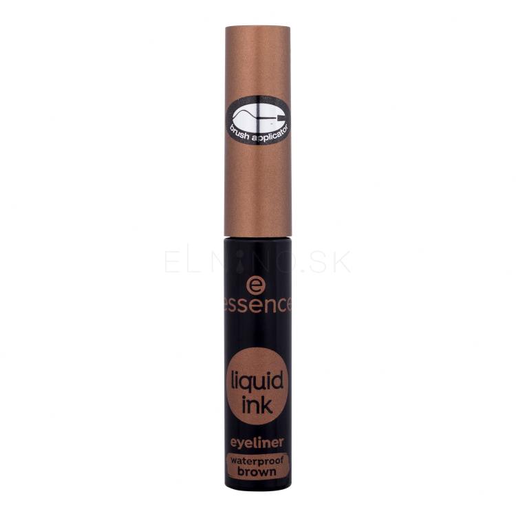 Essence Liquid Ink Eyeliner Waterproof Očná linka pre ženy 3 ml Odtieň Brown