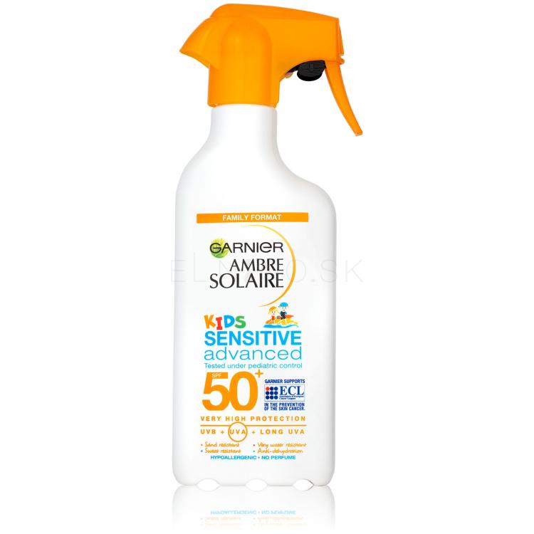 Garnier Ambre Solaire Kids Sensitive Advanced Spray SPF50+ Opaľovací prípravok na telo pre deti 270 ml