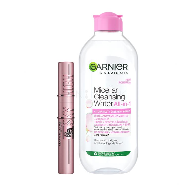 Set Micelárna voda Garnier Skin Naturals Micellar Water All-In-1 Sensitive + Špirála Maybelline Lash Sensational Sky High