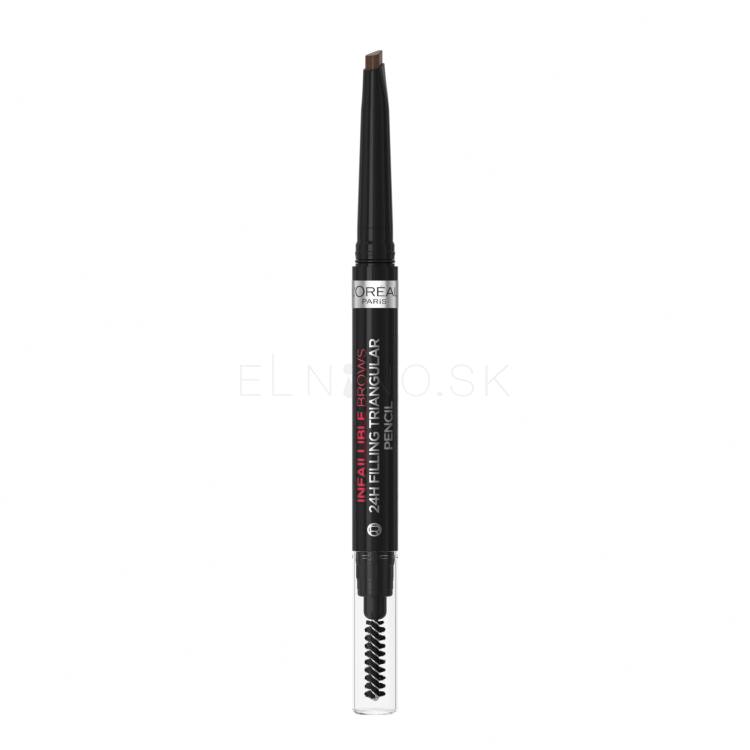 L&#039;Oréal Paris Infaillible Brows 24H Filling Triangular Pencil Ceruzka na obočie pre ženy 1 ml Odtieň 03 Dark Brunette