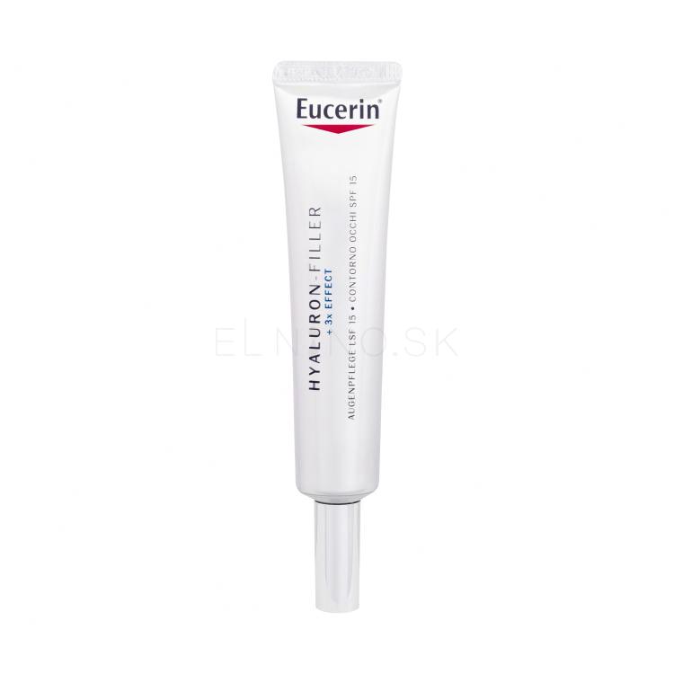 Eucerin Hyaluron-Filler + 3x Effect Eye Care SPF15 Očný krém pre ženy 15 ml