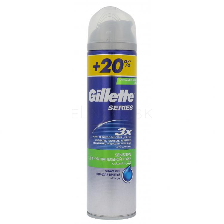 Gillette Series Sensitive Gél na holenie pre mužov 240 ml
