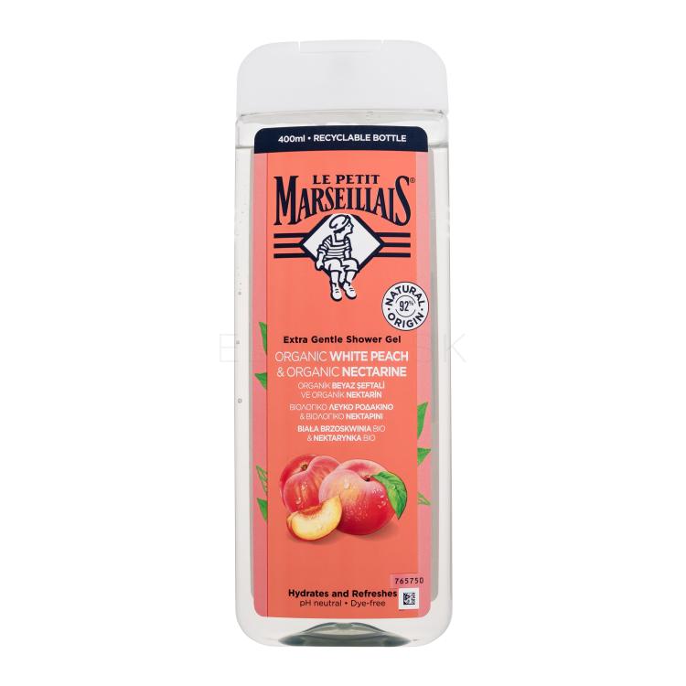 Le Petit Marseillais Extra Gentle Shower Gel Organic White Peach &amp; Organic Nectarine Sprchovací gél 400 ml