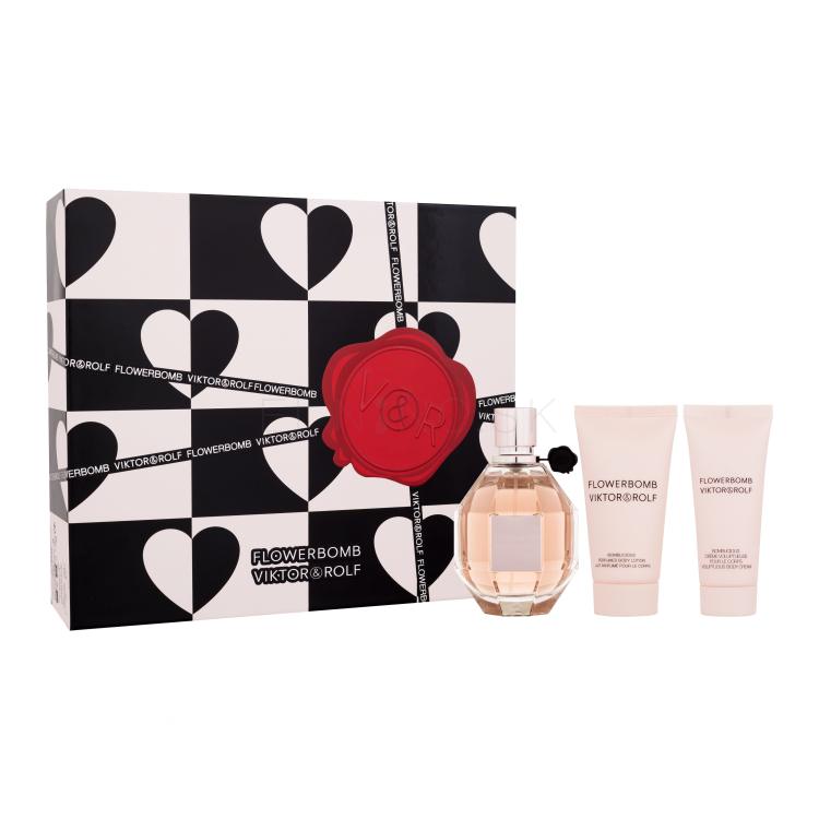 Viktor &amp; Rolf Flowerbomb Darčeková kazeta parfumovaná voda 100 ml + telové mlieko 50 ml + telový krém 40 ml