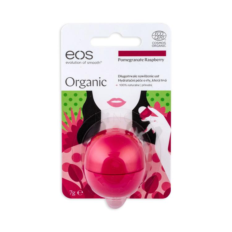 EOS Organic Balzam na pery pre ženy 7 g Odtieň Pomegranate Raspberry