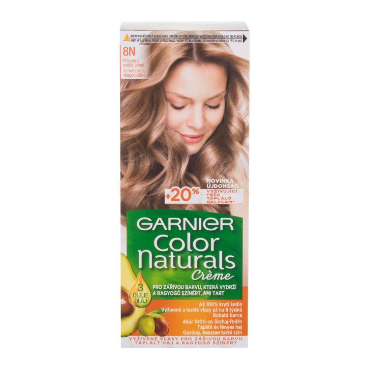 Garnier Color Naturals Créme Farba na vlasy pre ženy 40 ml Odtieň 8N Nude Light Blonde poškodená krabička