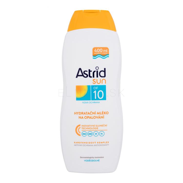 Astrid Sun Moisturizing Suncare Milk SPF10 Opaľovací prípravok na telo 400 ml