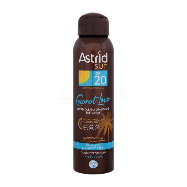 Astrid Sun Coconut Love Dry Easy Oil Spray SPF20 Opaľovací prípravok na telo 150 ml