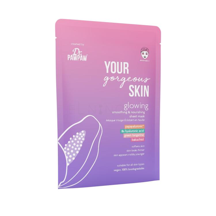 Dr. PAWPAW Your Gorgeous Skin Glowing Sheet Mask Pleťová maska pre ženy 25 ml
