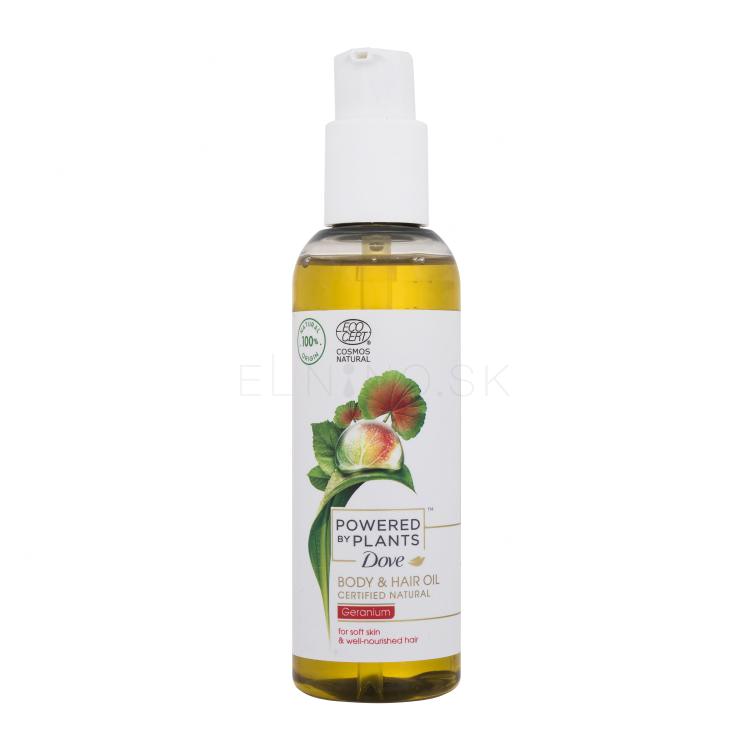 Dove Powered By Plants Geranium Body &amp; Hair Oil Telový olej pre ženy 100 ml