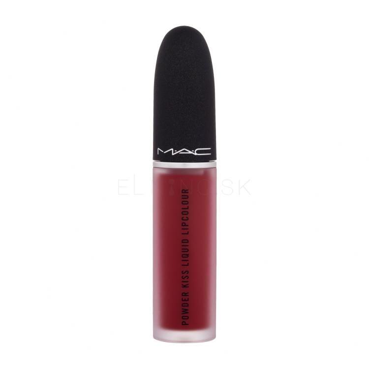 MAC Powder Kiss Liquid Rúž pre ženy 5 ml Odtieň 975 Ruby Boo