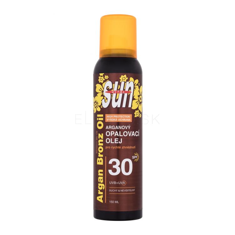 Vivaco Sun Argan Bronz Oil Spray SPF30 Opaľovací prípravok na telo 150 ml