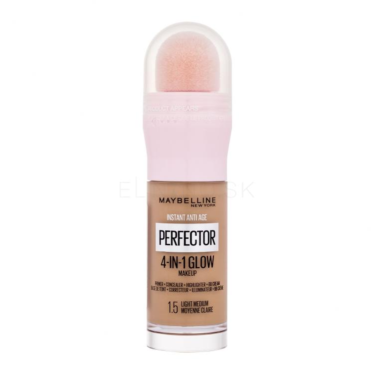 Maybelline Instant Anti-Age Perfector 4-In-1 Glow Make-up pre ženy 20 ml Odtieň 1.5 Light Medium