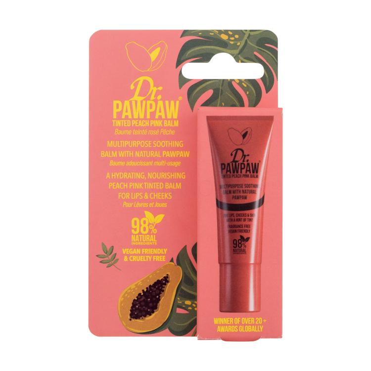Dr. PAWPAW Balm Tinted Peach Pink Balzam na pery pre ženy 10 ml