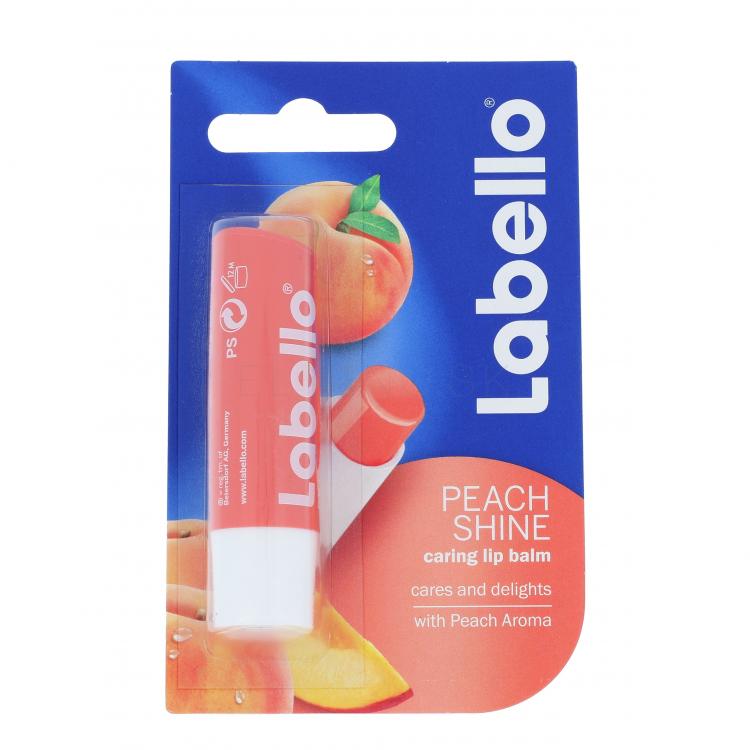 Labello Peach Shine Balzam na pery pre ženy 5,5 ml