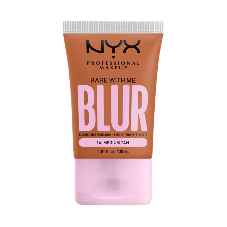 NYX Professional Makeup Bare With Me Blur Tint Foundation Make-up pre ženy 30 ml Odtieň 14 Medium Tan