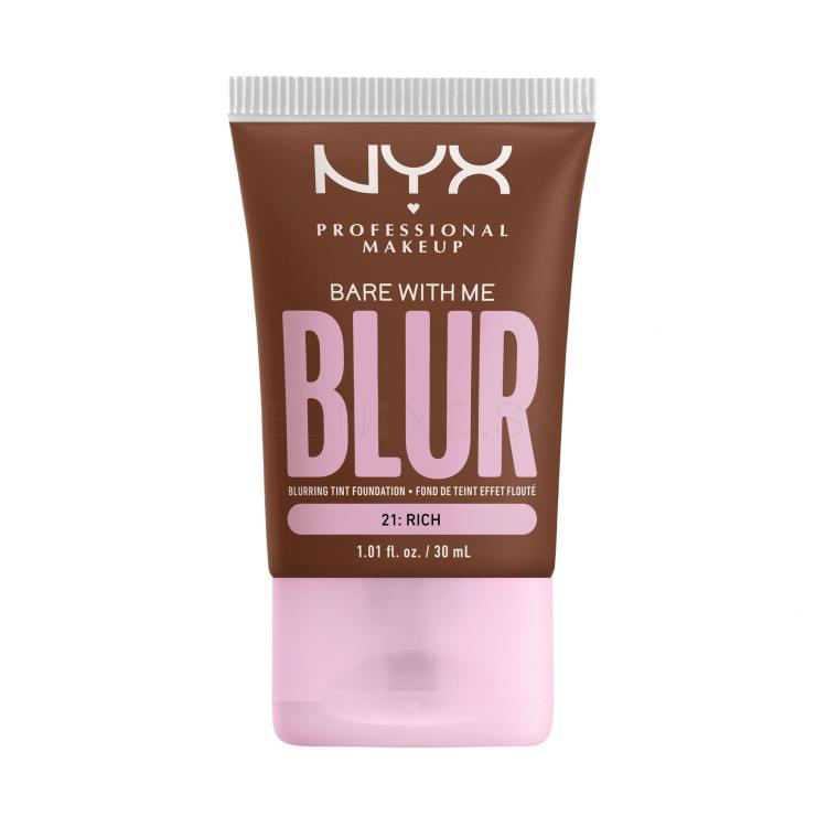NYX Professional Makeup Bare With Me Blur Tint Foundation Make-up pre ženy 30 ml Odtieň 21 Rich