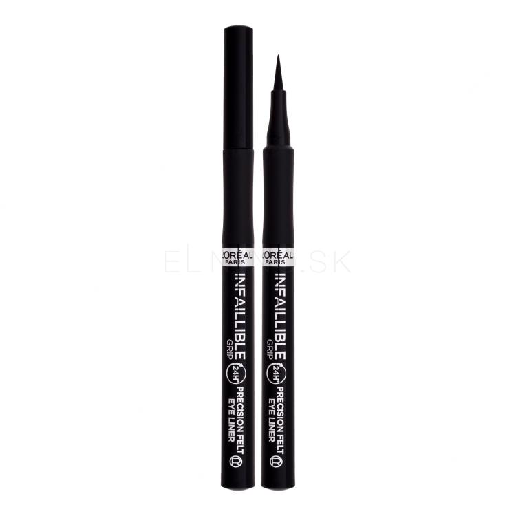 L'Oréal Paris Infaillible Grip 24H Precision Felt Eyeliner Očná linka pre ženy 1 ml Odtieň 01 Black
