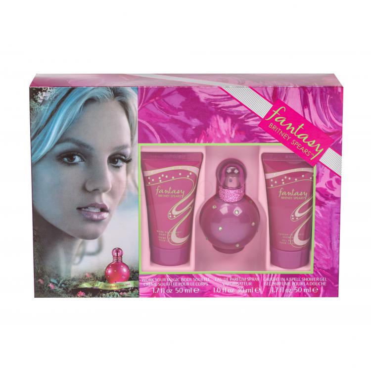 Britney Spears Fantasy Darčeková kazeta parfumovaná voda 30 ml + sprchovací gél 50 ml + telový krém 50 ml